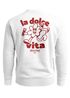Sweatshirt Herren Pullover mit Backprint La Dolce Vita Design Italian Fun Fashion Streetwear Neverless®preview