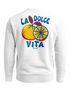 Sweatshirt Herren Pullover mit Backprint La Dolce Vita Statement Pullover mit Zitrus Print Summer Vibes Fashion Streetwear Neverless®preview