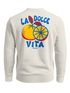 Sweatshirt Herren Pullover mit Backprint La Dolce Vita Statement Pullover mit Zitrus Print Summer Vibes Fashion Streetwear Neverless®preview