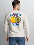 Sweatshirt Herren Pullover mit Backprint La Dolce Vita Statement Pullover mit Zitrus Print Summer Vibes Fashion Streetwear Neverless®preview
