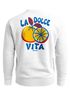 Sweatshirt Herren Pullover mit Backprint La Dolce Vita Statement Pullover mit Zitrus Print Summer Vibes Fashion Streetwear Neverless®preview