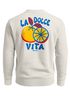 Sweatshirt Herren Pullover mit Backprint La Dolce Vita Statement Pullover mit Zitrus Print Summer Vibes Fashion Streetwear Neverless®preview