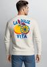 Sweatshirt Herren Pullover mit Backprint La Dolce Vita Statement Pullover mit Zitrus Print Summer Vibes Fashion Streetwear Neverless®preview