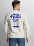 Sweatshirt Herren Pullover mit Backprint More Pasta Less Disaster Nudel Design Retro Fashion Streetwear Neverless®preview