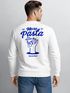 Sweatshirt Herren Pullover mit Backprint More Pasta Less Disaster Nudel Design Retro Fashion Streetwear Neverless®preview