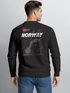 Sweatshirt Herren Pullover mit Backprint Norway Explorer Norwegenkarte Scandinavian Outdoor Style Fashion Streetwear Neverless®preview