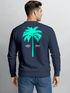 Sweatshirt Herren Pullover mit Backprint Palme Graphic Pullover Fashion Streetwear Neverless®preview
