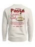 Sweatshirt Herren Pullover mit Backprint Pasta Lovers Club Spaghetti Design Food Retro Style Fashion Streetwear Neverless®preview