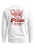 Sweatshirt Herren Pullover mit Backprint Pizza Eat a Slice Fashion Streetwear Fun Food Print Retro Style Neverless®preview