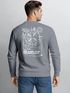 Sweatshirt Herren Pullover mit Backprint Point North Kompass Backprint Adventure Streetwear Design Fashion Männer Neverless®preview