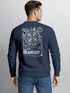 Sweatshirt Herren Pullover mit Backprint Point North Kompass Backprint Adventure Streetwear Design Fashion Männer Neverless®preview