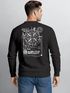Sweatshirt Herren Pullover mit Backprint Point North Kompass Backprint Adventure Streetwear Design Fashion Männer Neverless®preview
