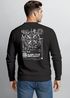 Sweatshirt Herren Pullover mit Backprint Point North Kompass Backprint Adventure Streetwear Design Fashion Männer Neverless®preview