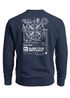 Sweatshirt Herren Pullover mit Backprint Point North Kompass Backprint Adventure Streetwear Design Fashion Männer Neverless®preview