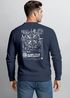 Sweatshirt Herren Pullover mit Backprint Point North Kompass Backprint Adventure Streetwear Design Fashion Männer Neverless®preview