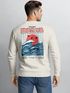 Sweatshirt Herren Pullover mit Backprint Rising Wave | Japan Design mit Wellenmotiv Fashion Streetwear Neverless®preview