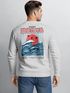Sweatshirt Herren Pullover mit Backprint Rising Wave | Japan Design mit Wellenmotiv Fashion Streetwear Neverless®preview