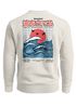 Sweatshirt Herren Pullover mit Backprint Rising Wave | Japan Design mit Wellenmotiv Fashion Streetwear Neverless®preview