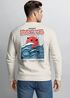 Sweatshirt Herren Pullover mit Backprint Rising Wave | Japan Design mit Wellenmotiv Fashion Streetwear Neverless®preview