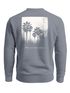 Sweatshirt Herren Pullover mit Backprint Schwarzweiß Palmen Design Minimal Streetwear Style Fashion Streetwear Neverless®preview