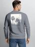 Sweatshirt Herren Pullover mit Backprint Schwarzweiß Palmen Design Minimal Streetwear Style Fashion Streetwear Neverless®preview