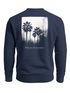 Sweatshirt Herren Pullover mit Backprint Schwarzweiß Palmen Design Minimal Streetwear Style Fashion Streetwear Neverless®preview