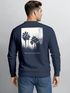 Sweatshirt Herren Pullover mit Backprint Schwarzweiß Palmen Design Minimal Streetwear Style Fashion Streetwear Neverless®preview