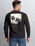 Sweatshirt Herren Pullover mit Backprint Schwarzweiß Palmen Design Minimal Streetwear Style Fashion Streetwear Neverless®preview