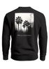 Sweatshirt Herren Pullover mit Backprint Schwarzweiß Palmen Design Minimal Streetwear Style Fashion Streetwear Neverless®preview