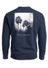 Sweatshirt Herren Pullover mit Backprint Schwarzweiß Palmen Design Minimal Streetwear Style Fashion Streetwear Neverless®preview