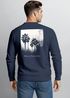 Sweatshirt Herren Pullover mit Backprint Schwarzweiß Palmen Design Minimal Streetwear Style Fashion Streetwear Neverless®preview