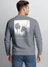 Sweatshirt Herren Pullover mit Backprint Schwarzweiß Palmen Design Minimal Streetwear Style Fashion Streetwear Neverless®preview
