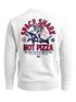 Sweatshirt Herren Pullover mit Backprint Space Shark Pizza Astronaut Hai Retro Food Design Streetwear Neverless®preview
