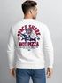 Sweatshirt Herren Pullover mit Backprint Space Shark Pizza Astronaut Hai Retro Food Design Streetwear Neverless®preview