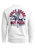 Sweatshirt Herren Pullover mit Backprint Space Shark Pizza Astronaut Hai Retro Food Design Streetwear Neverless®preview