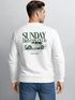 Sweatshirt Herren Pullover mit Backprint Sunday Drivers Club Auto Design mit Oldtimer Retro Streetwear Fashion Neverless®preview