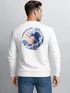 Sweatshirt Herren Pullover mit Backprint Tokyo Schriftzeichen und Kanagawa Welle Illustration Fashion Streetwear Neverless®preview