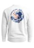 Sweatshirt Herren Pullover mit Backprint Tokyo Schriftzeichen und Kanagawa Welle Illustration Fashion Streetwear Neverless®preview