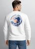 Sweatshirt Herren Pullover mit Backprint Tokyo Schriftzeichen und Kanagawa Welle Illustration Fashion Streetwear Neverless®preview