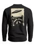 Sweatshirt Herren Pullover mit Backprint UFO Waschbär Retro Fund Design Fotoprint Fashion Streetwear Neverless®preview