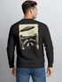 Sweatshirt Herren Pullover mit Backprint UFO Waschbär Retro Fund Design Fotoprint Fashion Streetwear Neverless®preview