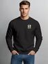 Sweatshirt Herren Pullover mit Backprint UFO Waschbär Retro Fund Design Fotoprint Fashion Streetwear Neverless®preview