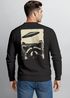 Sweatshirt Herren Pullover mit Backprint UFO Waschbär Retro Fund Design Fotoprint Fashion Streetwear Neverless®preview