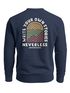 Sweatshirt Herren Pullover mit Outdoor Backprint mit Sonne und Bergen Adventure Style Fashion Streetwear Neverless®preview