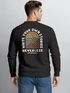 Sweatshirt Herren Pullover mit Outdoor Backprint mit Sonne und Bergen Adventure Style Fashion Streetwear Neverless®preview