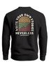 Sweatshirt Herren Pullover mit Outdoor Backprint mit Sonne und Bergen Adventure Style Fashion Streetwear Neverless®preview