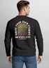 Sweatshirt Herren Pullover mit Outdoor Backprint mit Sonne und Bergen Adventure Style Fashion Streetwear Neverless®preview