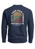 Sweatshirt Herren Pullover mit Outdoor Backprint mit Sonne und Bergen Adventure Style Fashion Streetwear Neverless®preview