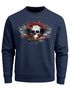 Sweatshirt Herren Road Rage Motorrad Totenkopf Rundhals-Pullover Neverless®preview