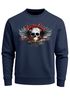 Sweatshirt Herren Road Rage Motorrad Totenkopf Rundhals-Pullover Neverless®preview
